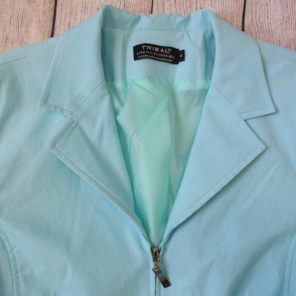 Tribal Light Blue Blazer Jacket - Picture 2 of 8